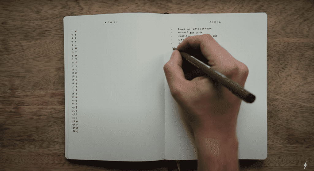 bullet journal monthly log